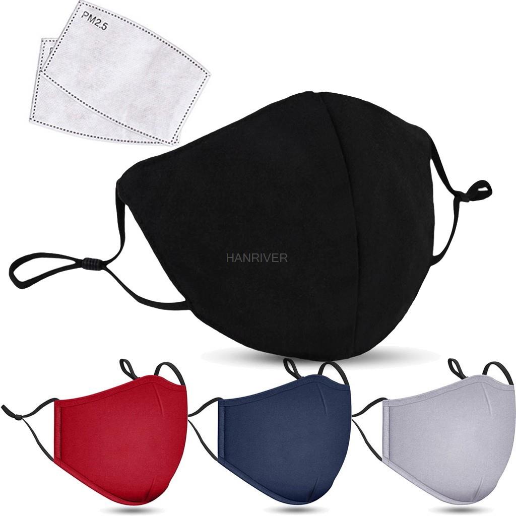 Cloth Face Mask Washable - Masque facial en coton PM2.5, masque